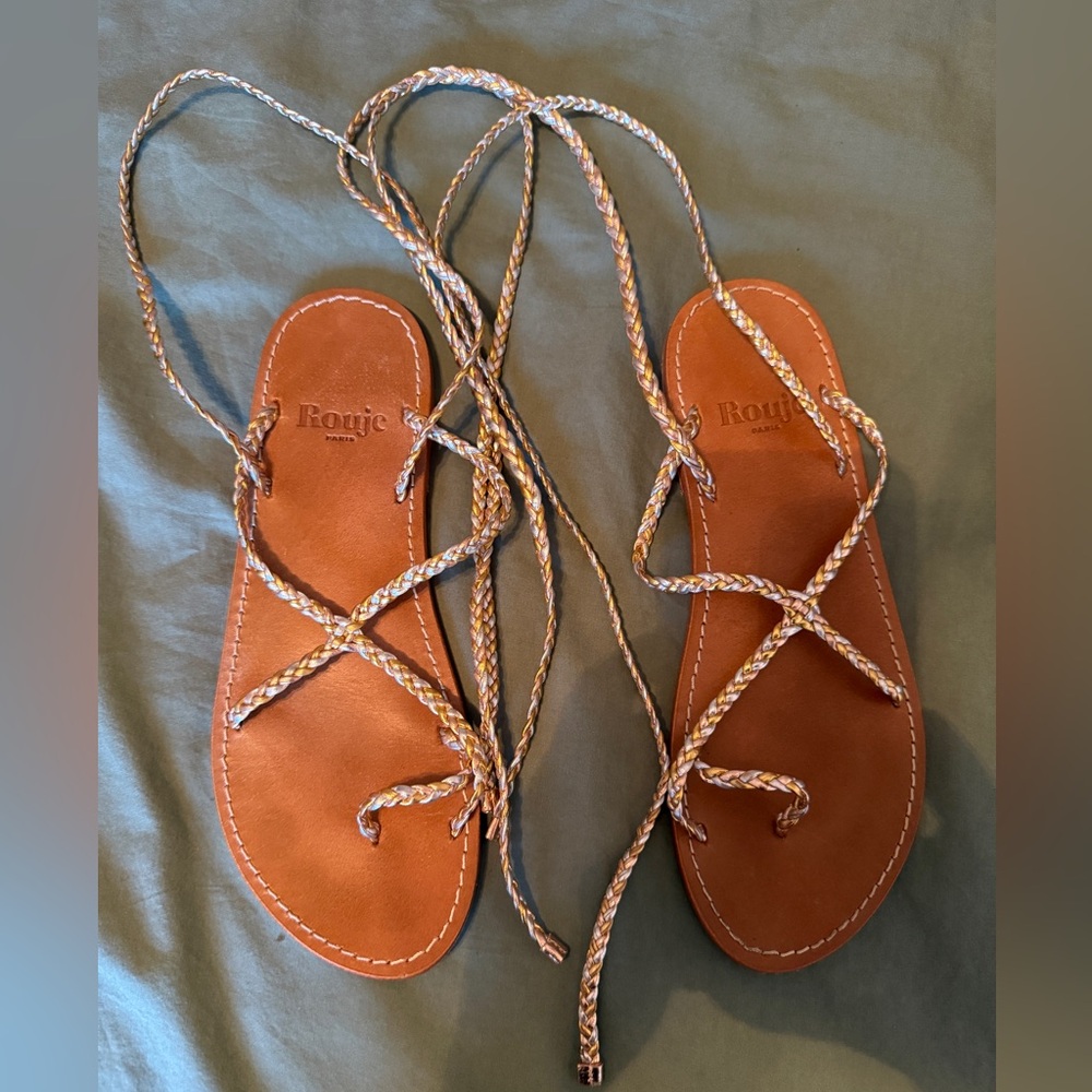 Rouje Lace up sandals women’s 7 (38)